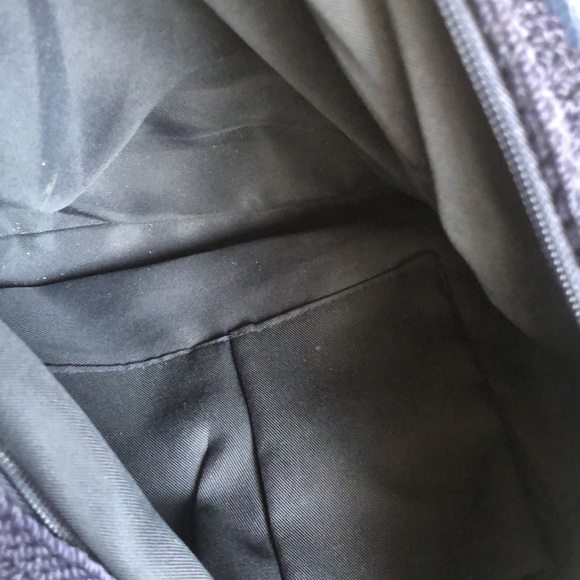 The Sak Crochet Shoulder Bag Dark Navy Blue Silver Metallic - Picture 3 of 6